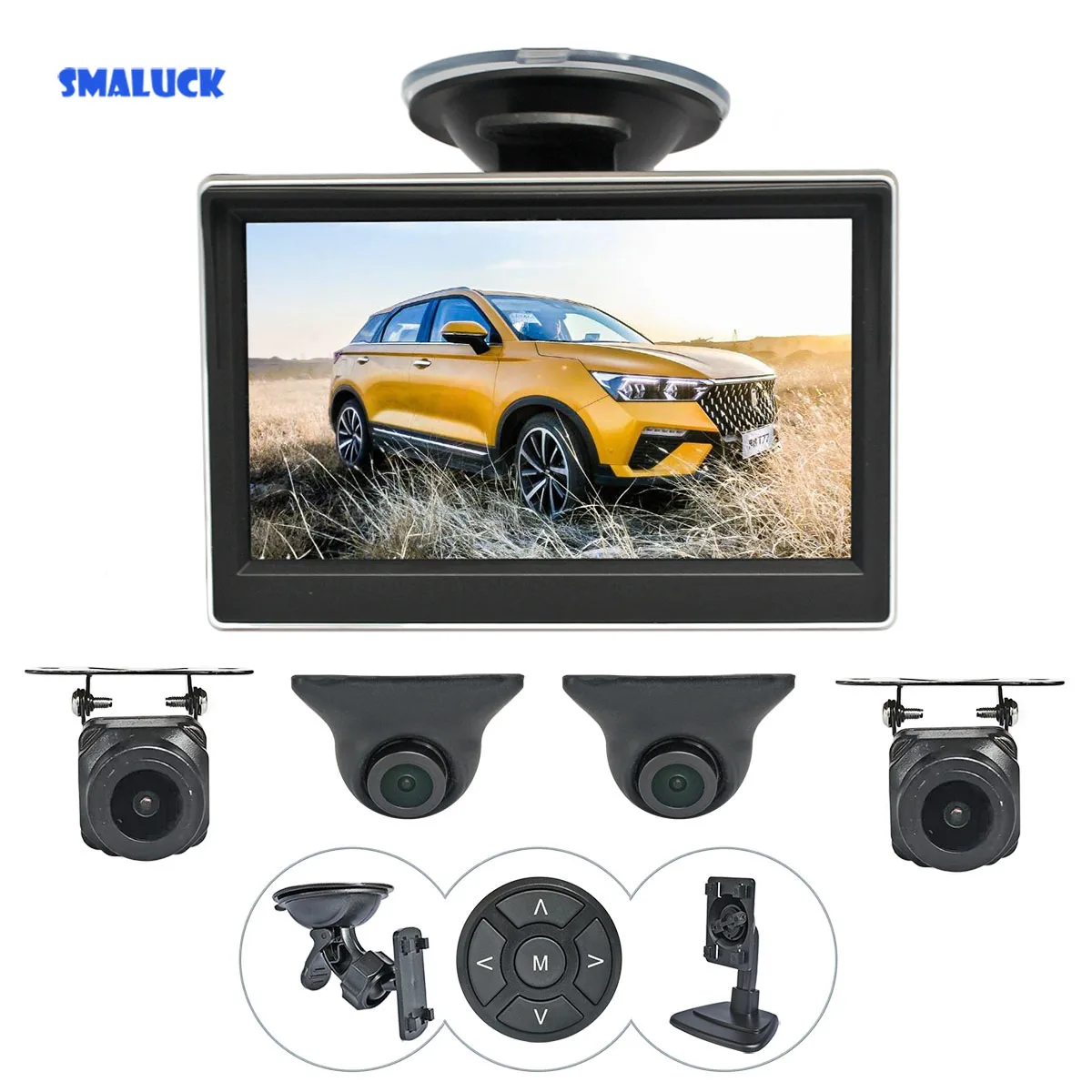 

SMALUCK 5" AHD IPS HD Car Monitor 1920*1080P AHD Starlight Night Vision Rear View Car Camera Waterproof for Front/Rear/Side View