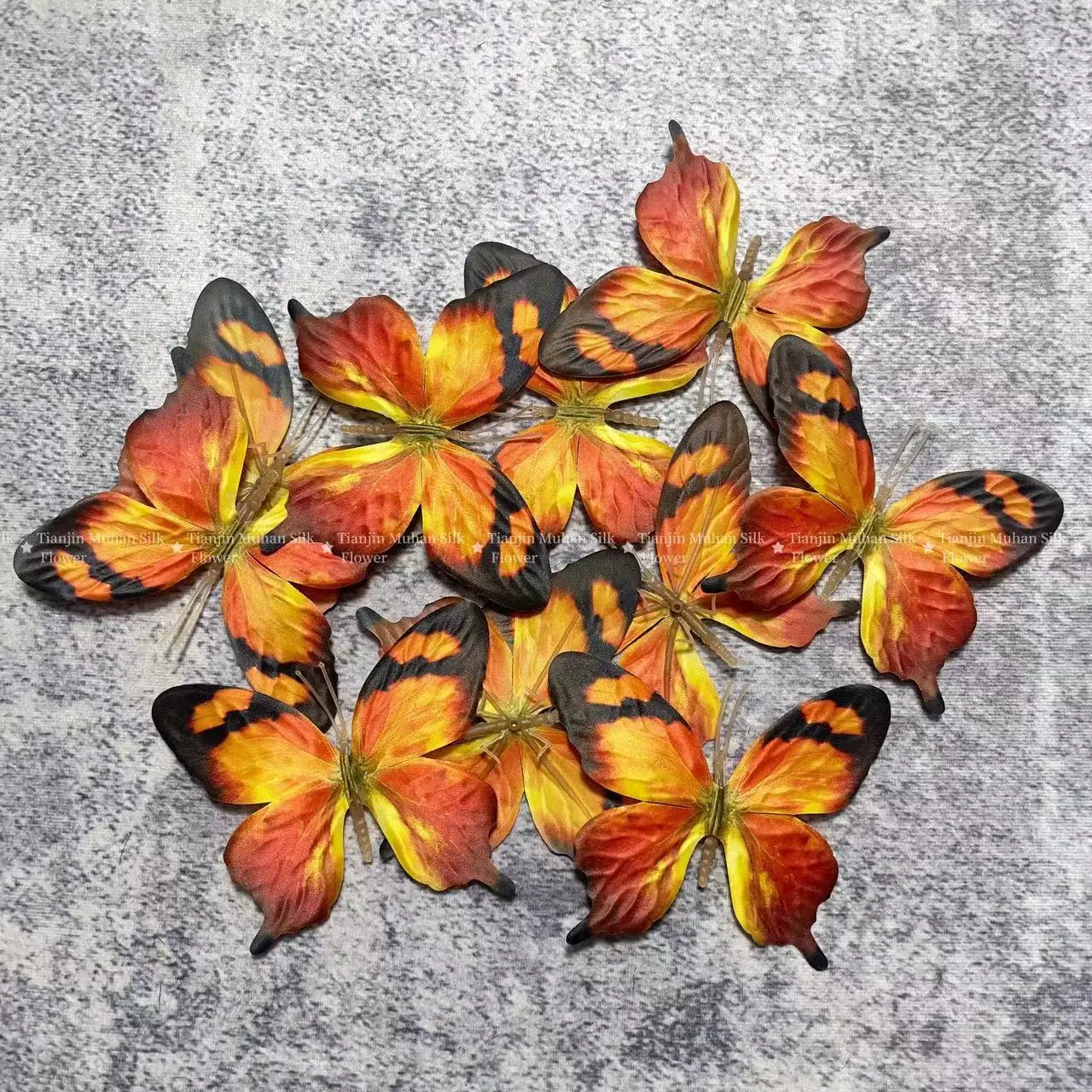 9Pcs Large Bionic Butterfly Artificial Butterfly Flower Realistic Design Vibrant Colors Home Decor