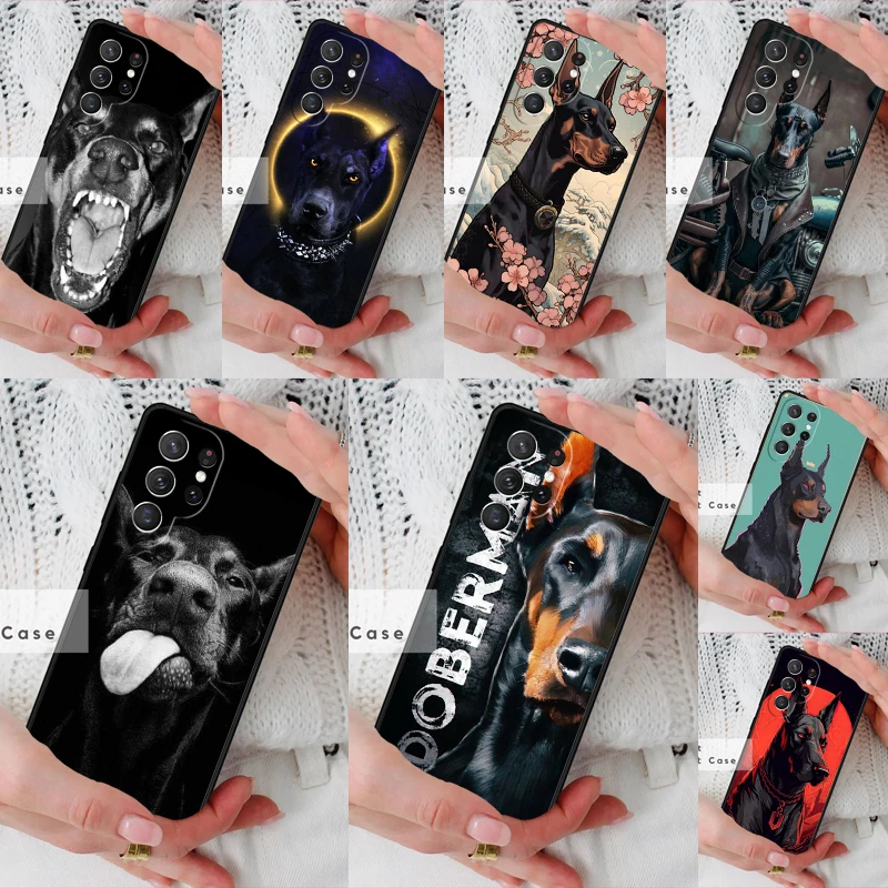 Animal Doberman Dog Phone Cover Case for Samsung Galaxy S26 Ultra S20 FE Note 10 S24 S23 S21 S25 Plus S22