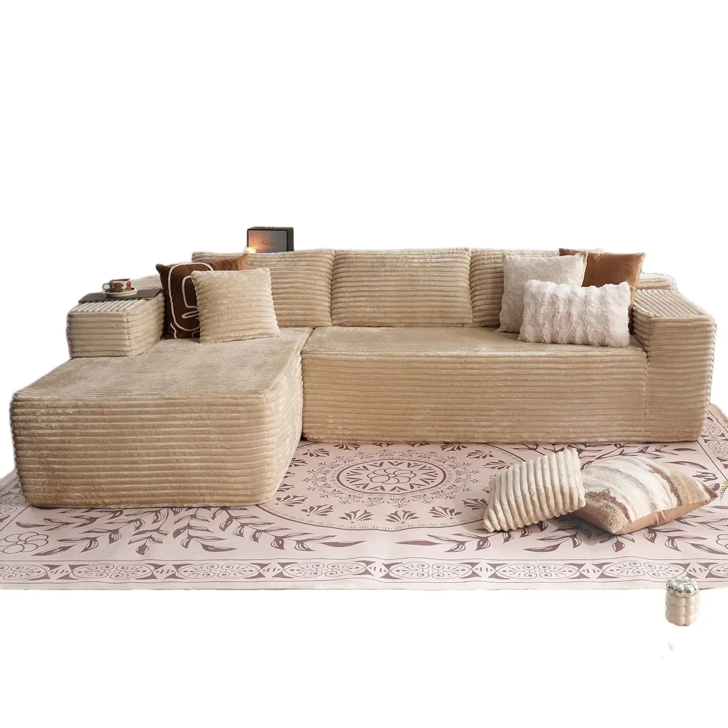 

Compression sofa minimalist installation-free modern home living room combination concubine fabric sofa
