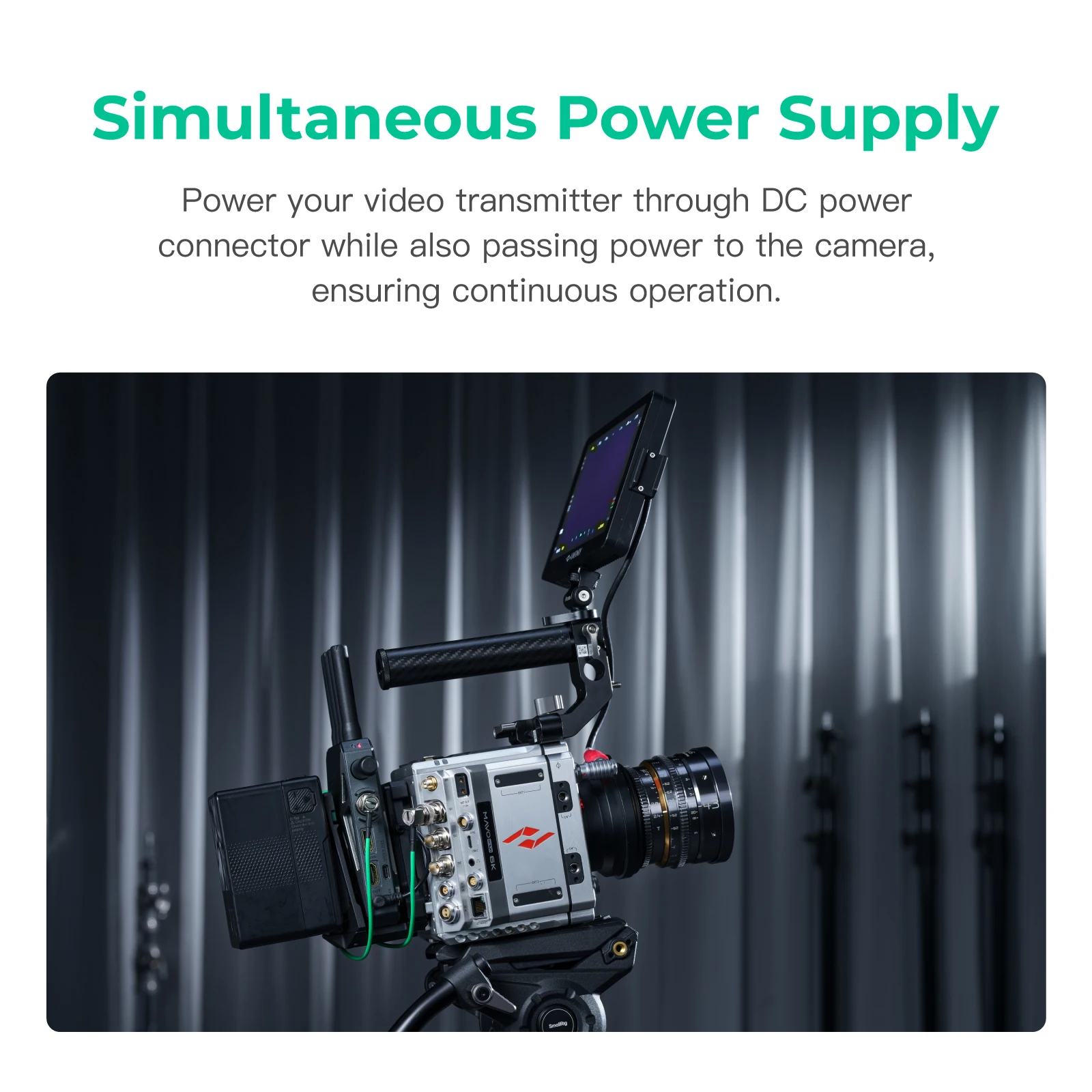 Accsoon Adattatore V-Lock per batteria V-Lock a CineView Master 4K, sistema di trasmissione video CineView 2 SDI