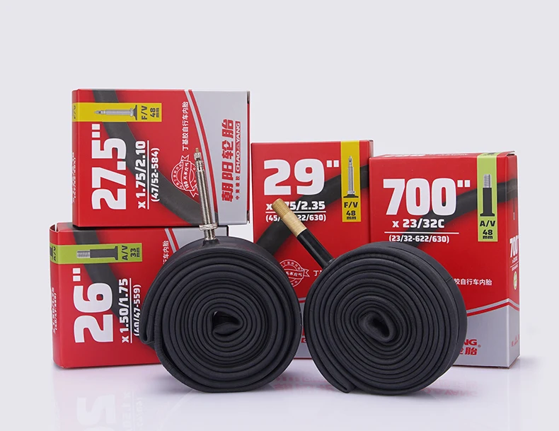 2er-Pack Chaoyang Rennrad-Schlauch 700C 23C 32C 37C mit Schrader- und Presta-Ventil – Fahrradschlauch für Rennräder, Fahrradteil – Detail 11
