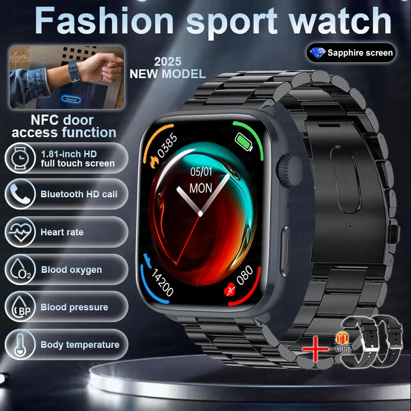Smart Watch Watch Global Version Men Women HD AMOLED Display Heart Rate Bluetooth Call GPS Track Waterproof Sports Smart Watches
