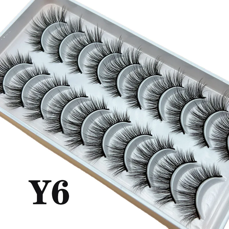 Russische Streifenwimpern 10 Paar Flauschige Kunstnerzwimpern 3D Falsche Wimpern Russische Volumen-Wimpern Künstliche Wimpern Giveaway Make-up – Detail 33
