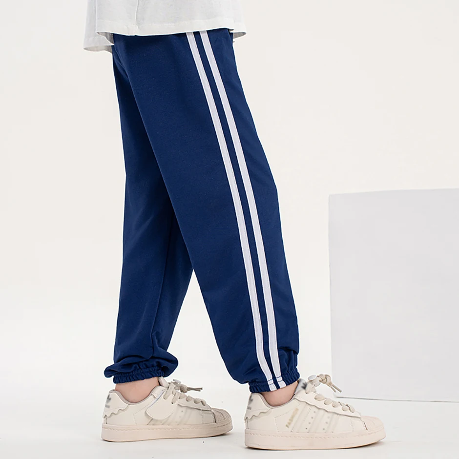 3/1 Stück vier Jahreszeiten Kinder einfarbige Buchstaben lässige Sporthose für Jungen und Mädchen modische und vielseitige Harun-Hose – Detail 3