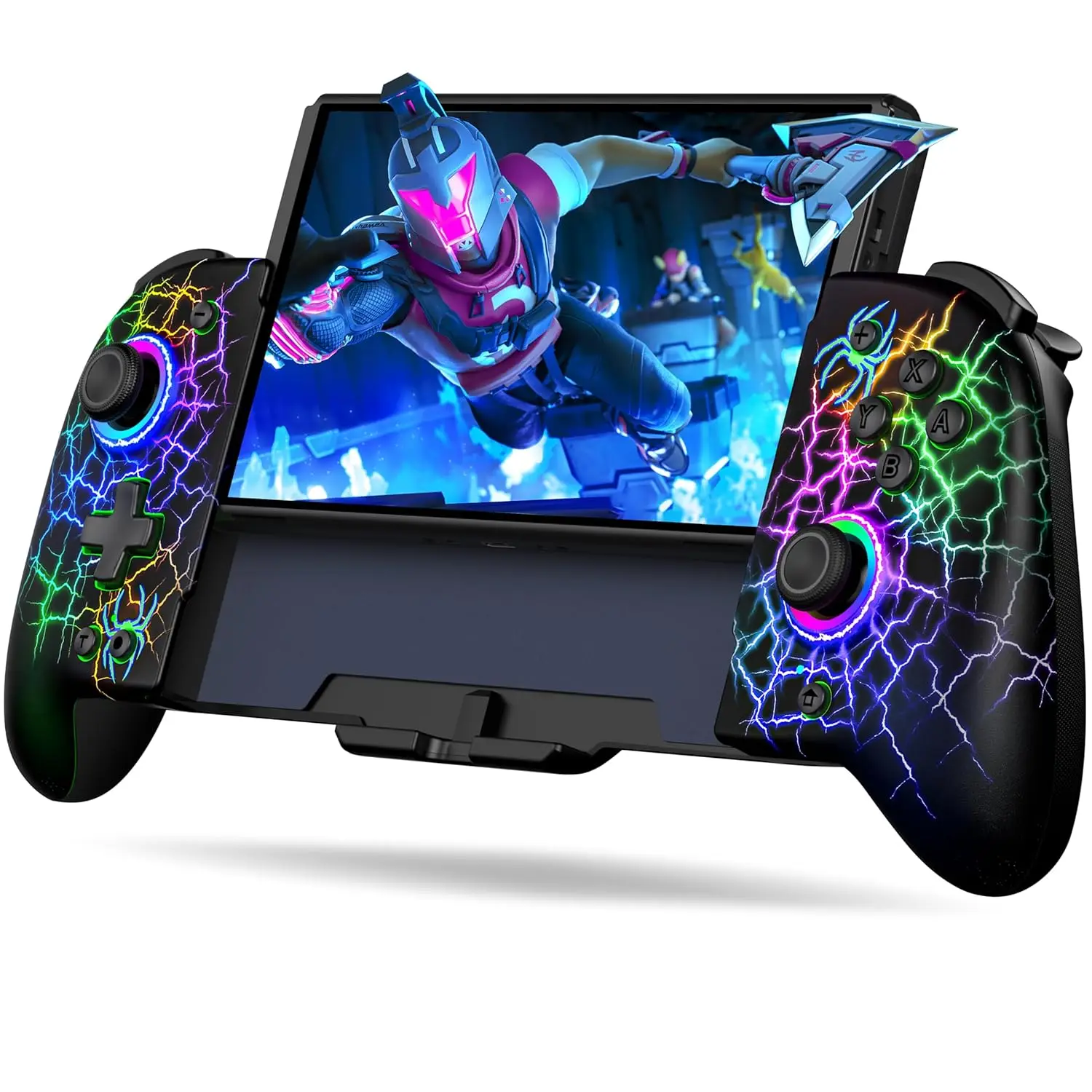 وحدة تحكم DinoFire Switch، للتبديل Joy Con، وحدة تحكم Joypad من قطعة واحدة لوضع Nintendo Switch OLED المحمول