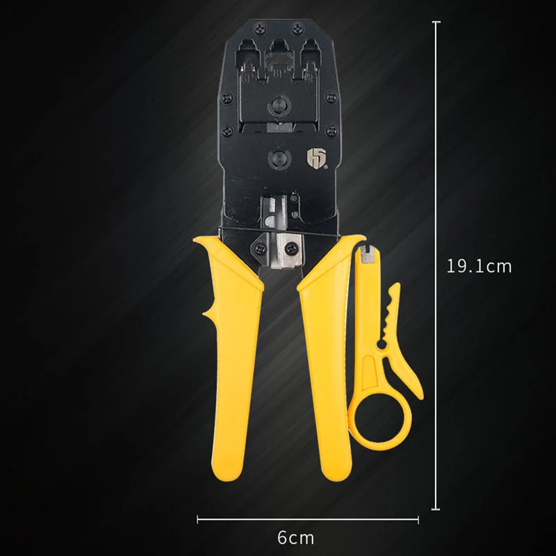RJ45 Ergonomic Modular Crimping Tool Ethernet Network LAN Cable Crimper Cutter Stripper Plier 8P 6P RJ12 RJ11 for Cat5 Cat6 Cat7
