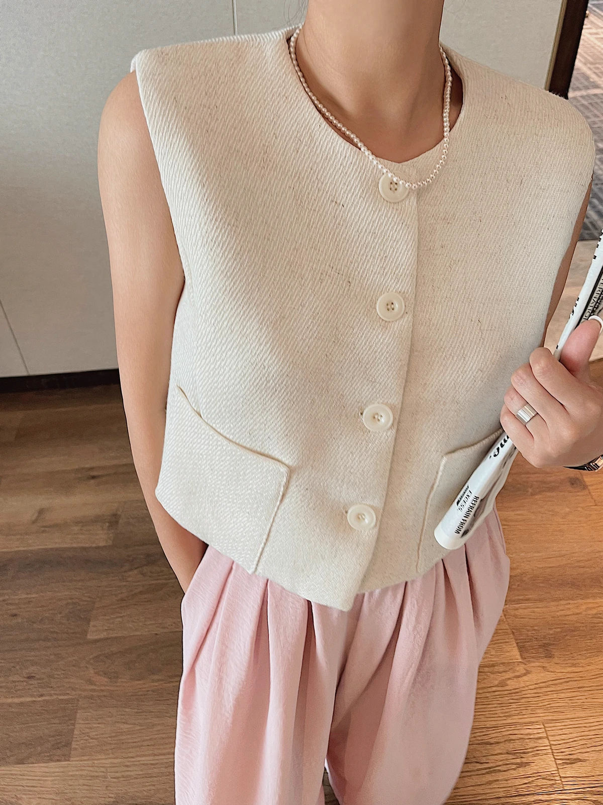 

Suit Blazer Vest Waistcoat Jacket Tops Y2K Clothing 2025 Woman Spring Summer Trend Korean Style Elegant Outerwears Luxury Crop