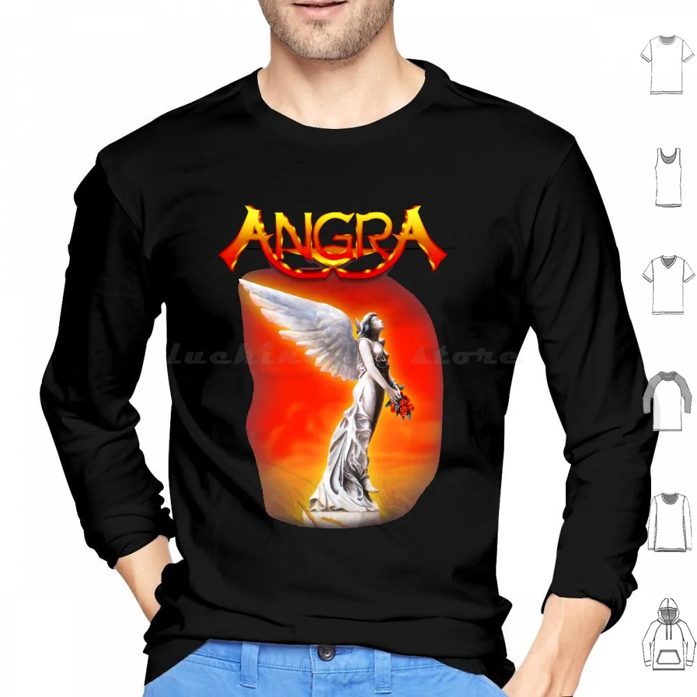 Angels Cry By Angra-Classic Old School Brazilian Power Prog Metal Hoodies Long Sleeve Metal Band Album Music