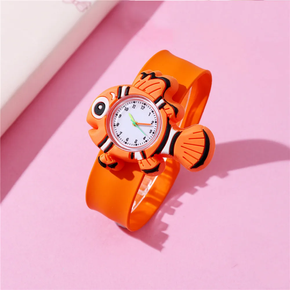 Sea turtles Animals children watch Green Cute Kid Silicone Wristwatch Adjustable Band