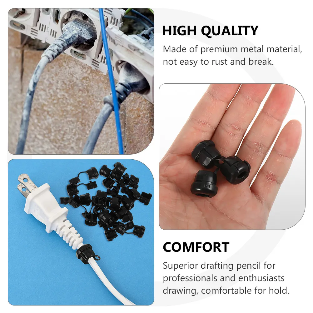 25Pcs Nylon Power Cord Buckle Cable Gland Strain Relief Connector for Wire Organization Home Decoration DIY Lighting Accessories