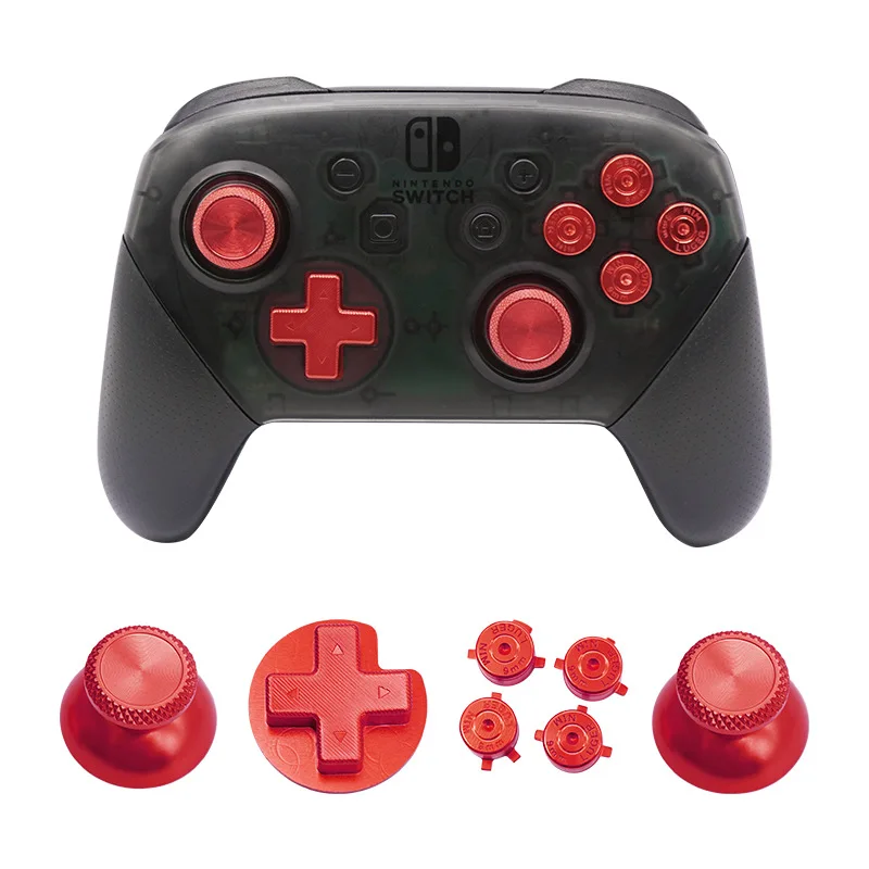 For Switch Pro Controller D Pad ABXY Aluminum Alloy Repair Buttons Replacement Buttons Easy to Install