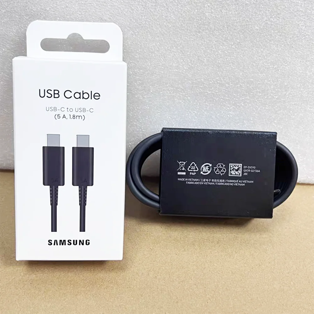 SAMSUNG S26 Plus S25 Ultra 60W 45W PD USB C Cable 1/1.8M 5A For Galaxy Note 10 A54 Fold 7 6 A36 Fast Charge USB Type C Data Cord