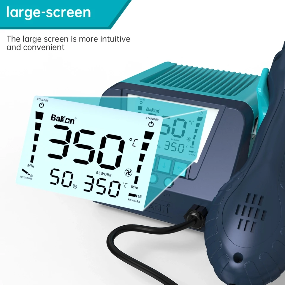 Bakon BK880 Digital Display Smart Hot Air Gun Desoldering Station 550w Temperature Control Intelligent Dismantling Table