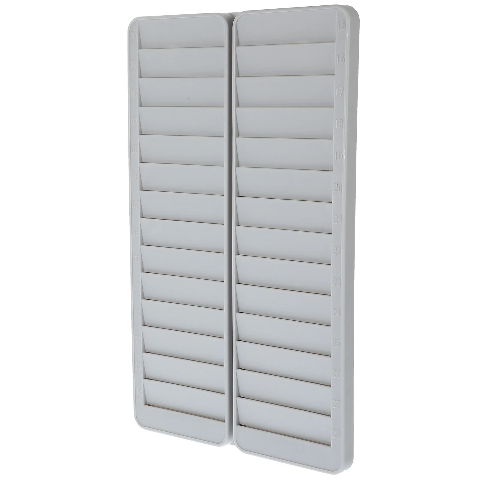 Plastic Business Card Holder Clock Slots Cards Vertical 28-slots Rack Attendance Storage Pp Office Time Wall Mounted