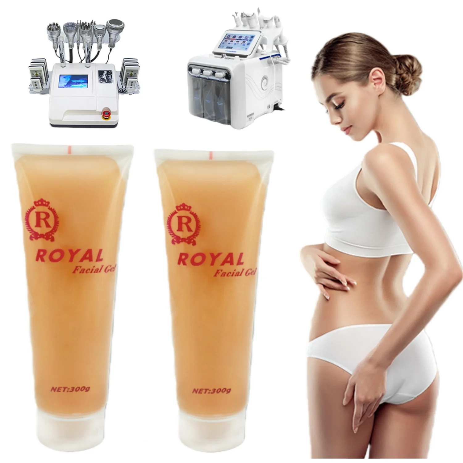 

2pcs Facial Conductive Moisturizing Calming Gel for Ultrasound & RF Body Massaging Shaping Weight Lossing Skin Beauty Instrument