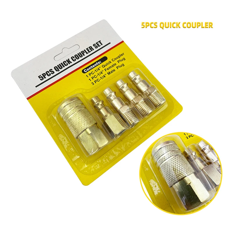 ★▲1 Set NPT Thread Pneumatic Quick Connector Rapiditie For Air Hose Fittings Coupling Compressor Accessories Release Fitting