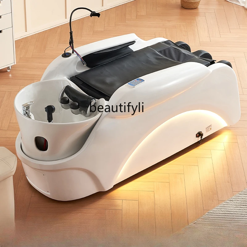 Electric Intelligent Massage Shampoo Bed Barber Shop for Hair Salon Hairdressing Shop Head Treatment Water Circulation Steaming