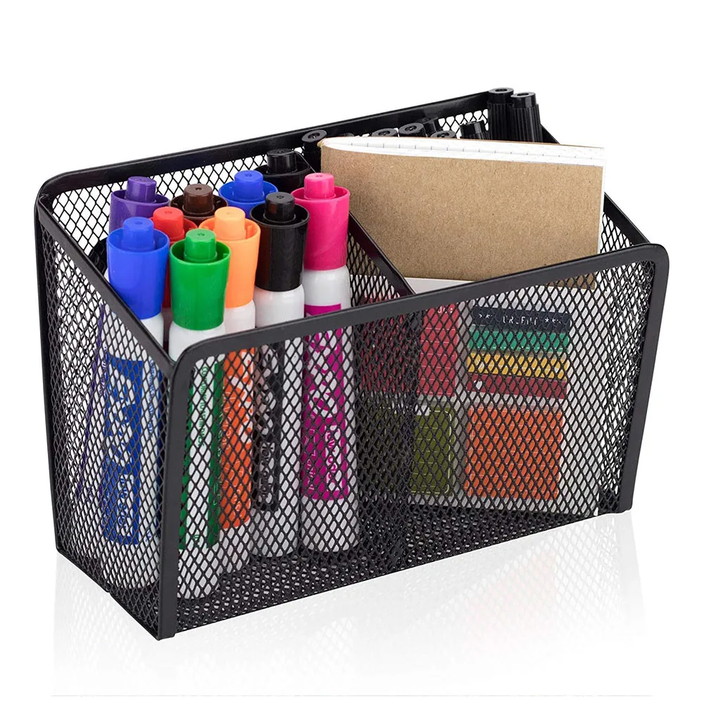 

Double Grid Magnetic Pencil Holder Mesh Marker Magnetic Holder Perfect For Whiteboard Refrigerator Locker Accessories