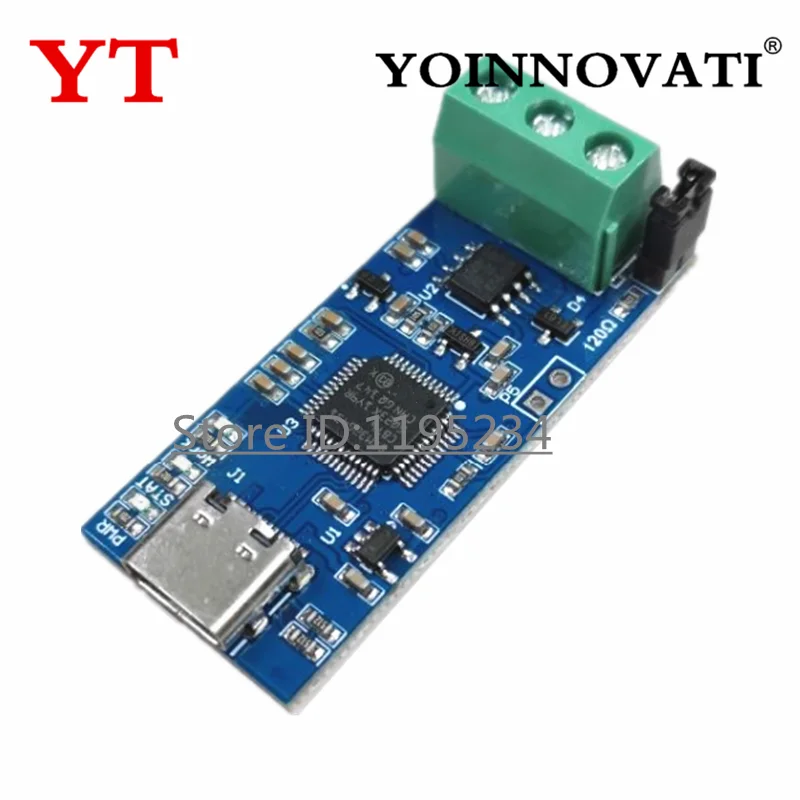 Type-C USB to CAN Module Supports CAN FD CAN Bus Analyzer V2.0 With 3 Color LED High-Performance STM32G4 Series Microcontroller