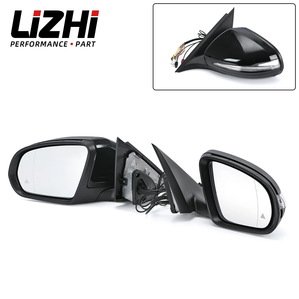 Left / Right Driver Side Mirror Passenger Side Mirror Power For 15-21 Mercedes Benz C class C180 C260 C300 2058109701 2058109801