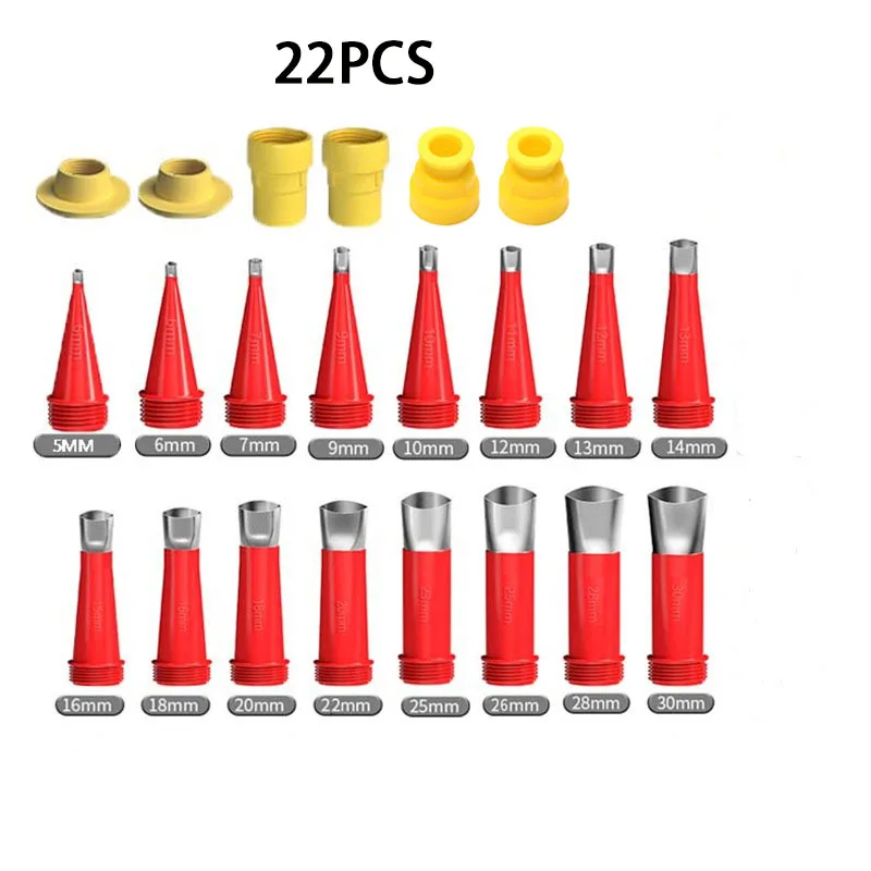 22-piece universal caulk nozzle applicator reusable rubber nozzle tool caulk nozzle integrated rubber nozzle tool