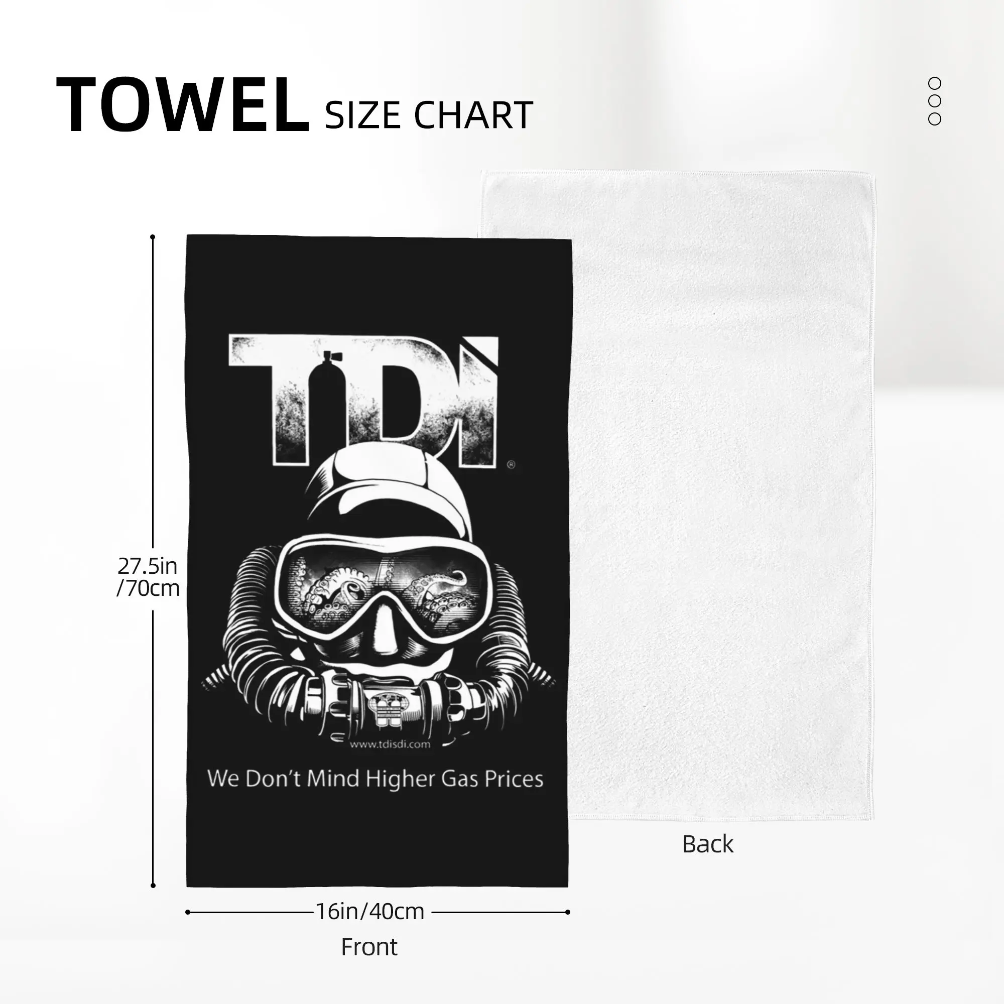 Custom Dive Scuba Diving - Helmet Basic Soft Face Towel Quick Dry Pool Bath Cotton Towels Breathable