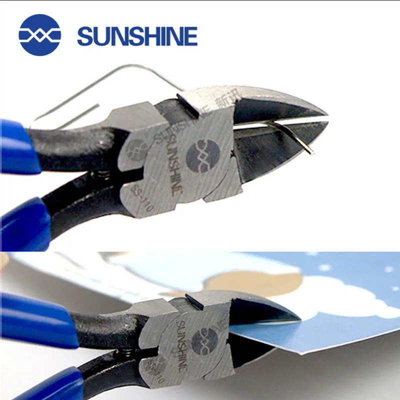 SUNSHINE SS-109 Mini Diagonal Plier Wire Cut Line Stripping Multitool Stripper Knife Crimper Crimping Repair Tools Cutter Cable