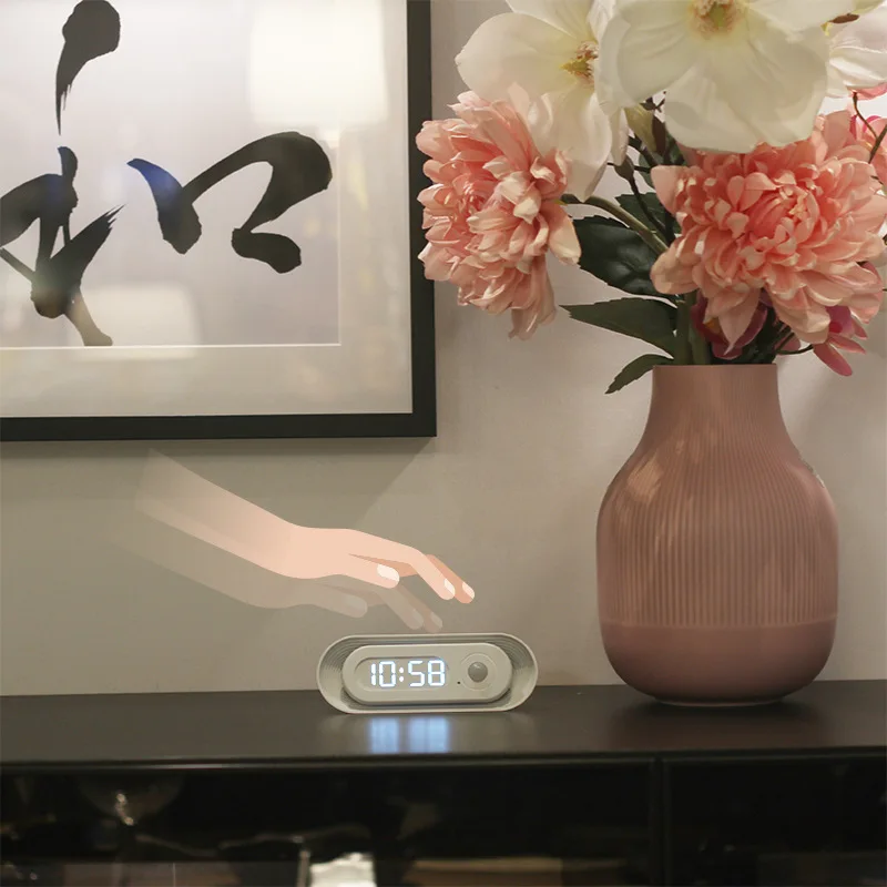 Time Display Nightlight Magnetic Attraction Charge Night Light Human Body Detection Dimmable Lighting Lamp Study Bathroom Lamps