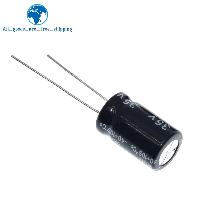 TZT 10PCS Higt quality 35V470UF 10*17mm 470UF 35V 10*17 Electrolytic capacitor