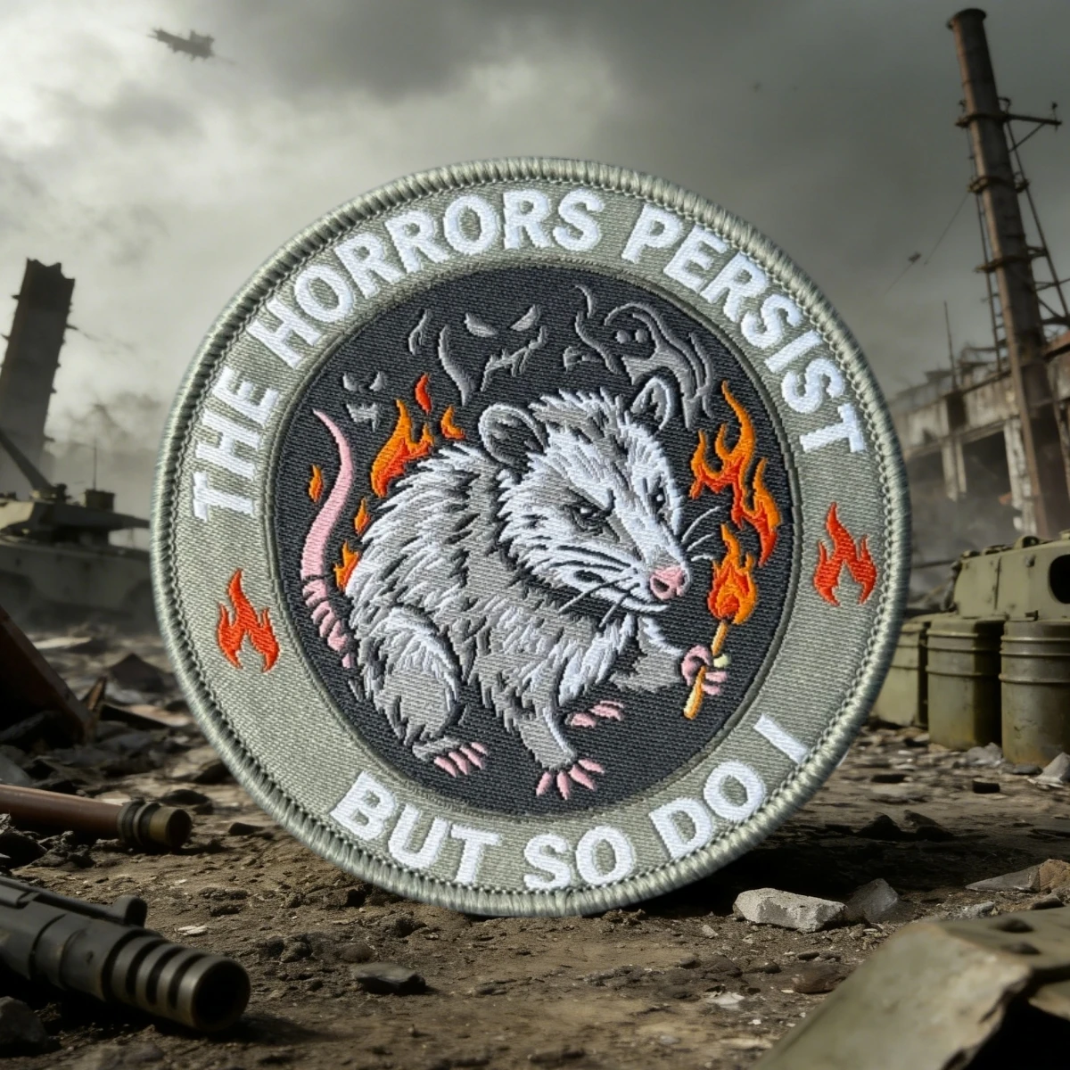 Funny Opossum Embroidered Patch 