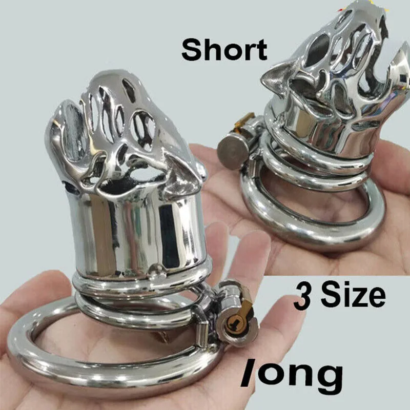 Stainless Steel Male Penis Cage Chastity Cage Animal Tiger Head Bondage Chastity Device Male Sexy Toys Adult Erotic Products