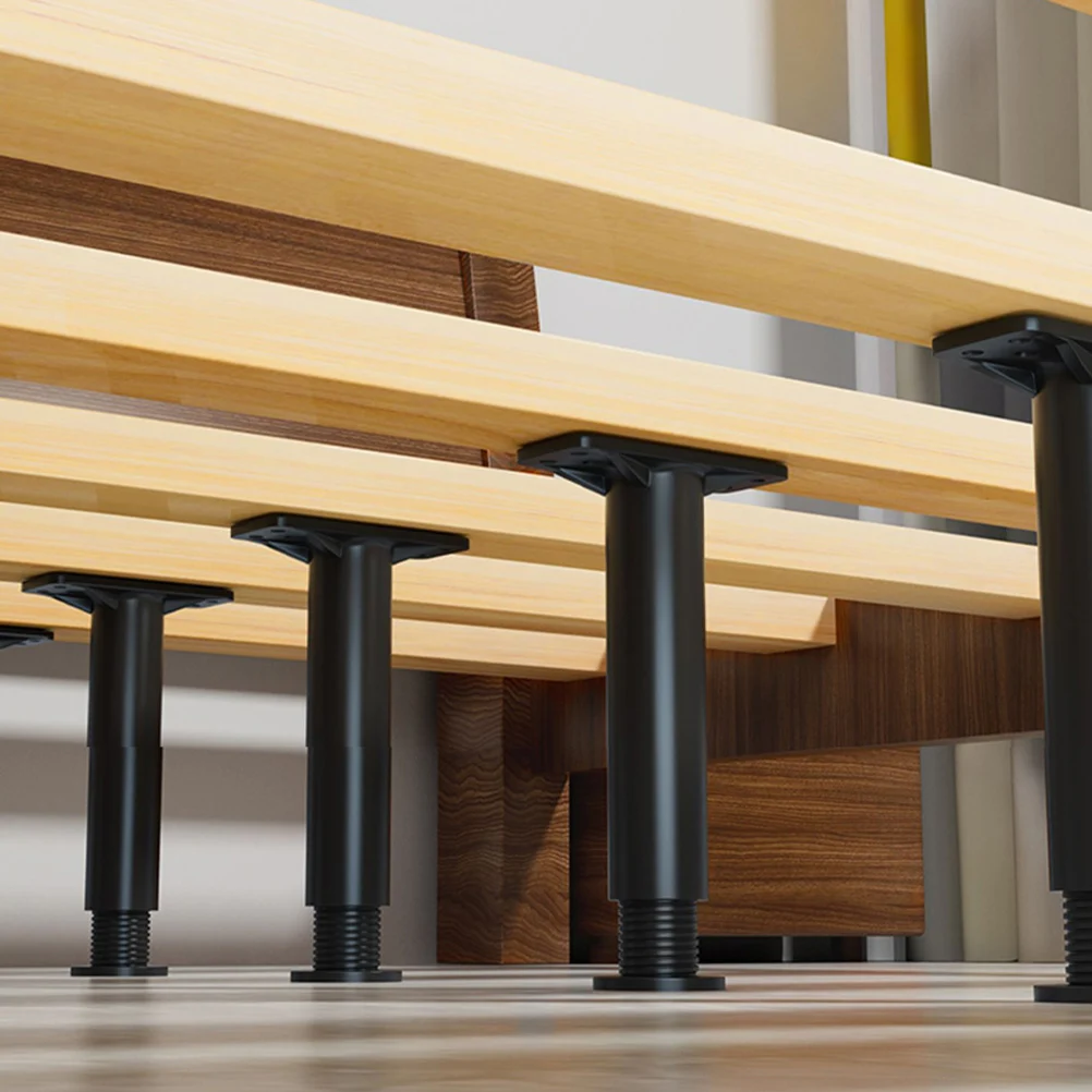 

2Pcs Adjustable Bed Support Legs 5.89 to 9.84in Strong Load Bearing Capacity for Mattress Protection Bed Support Legs