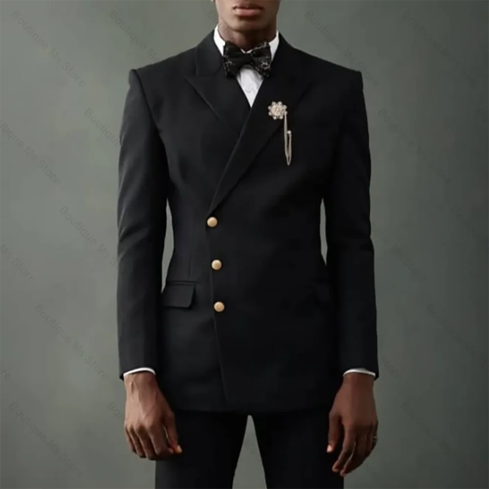 

Black Single Breasted Men Suit Two Pieces(Jacket+Pants) Outfits Casual Party Prom Wedding Set