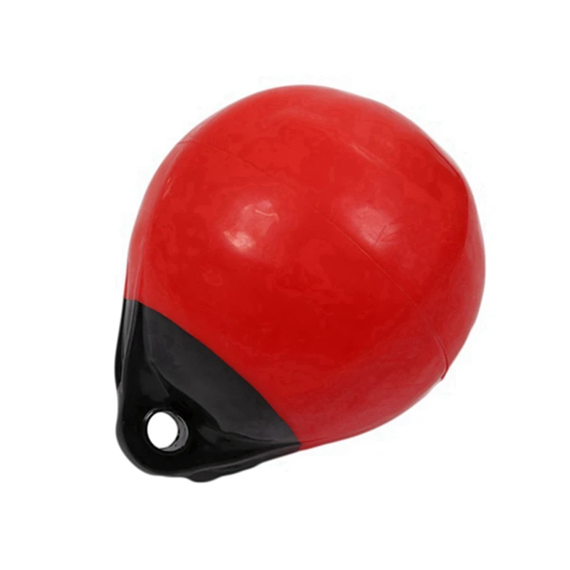 4X Heavy Duty PVC Boat Fender Ball Round Anchor Buoy Dock Bumper Ball Inflatable Protection Marine Mooring Buoy Red