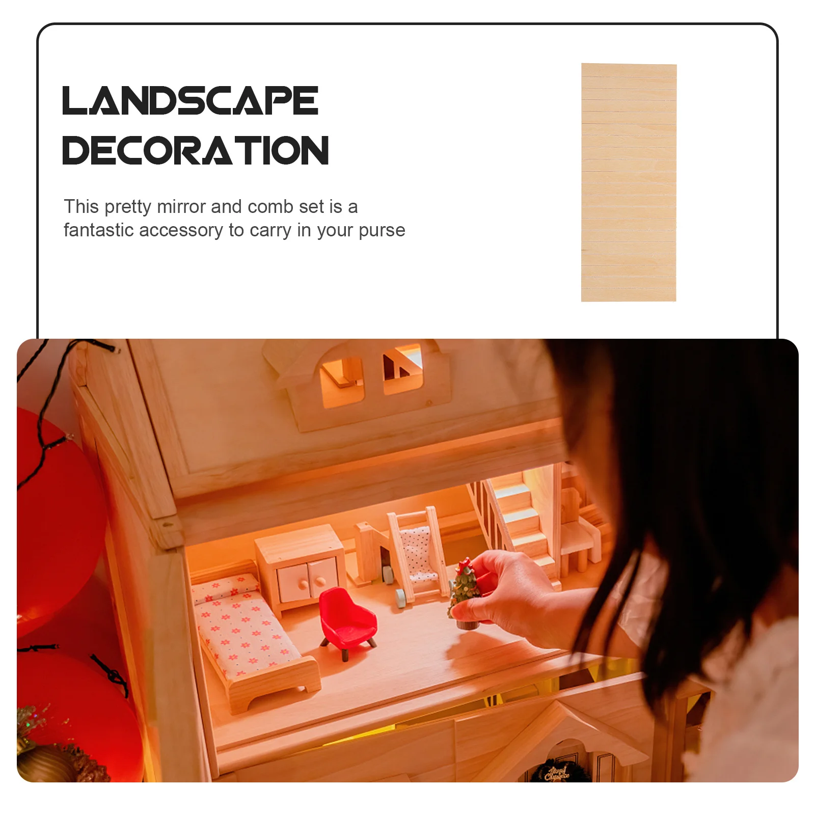 

Miniature Skirting Board Plywood Delicate Design for Mini House Decoration Landscape Accessories DIY Mini Skirting Board Decor