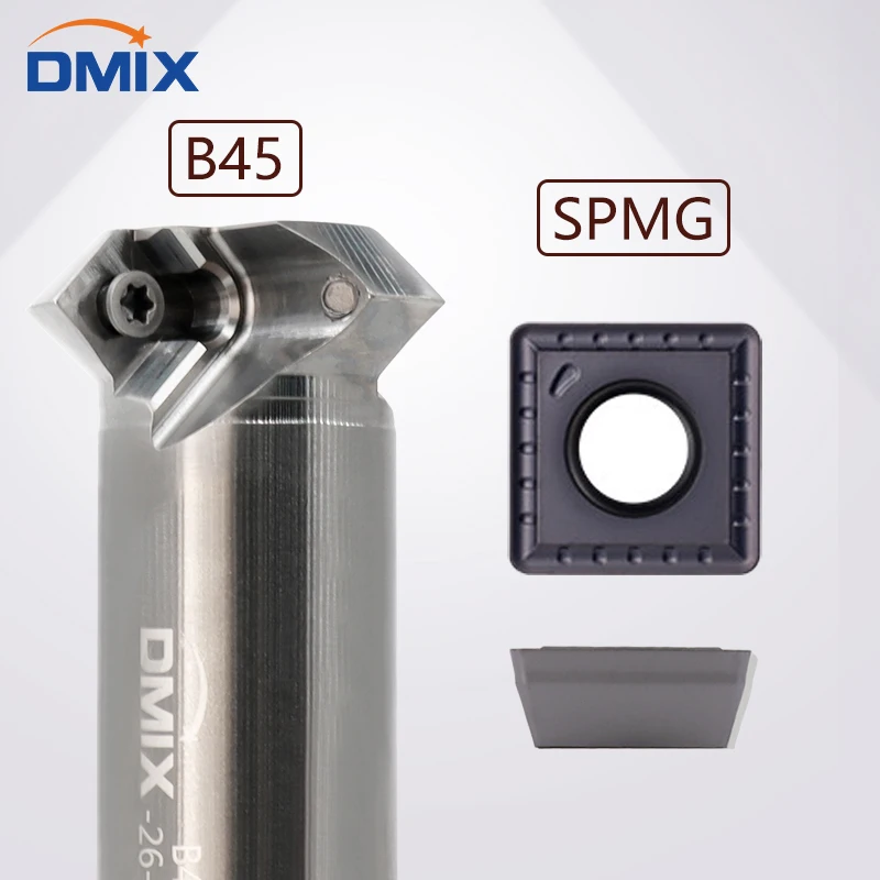 

DMIX Front Back Deburrer Double Angular Chamfering Cutter Inner Chamfer 90 Degree for Metal Hole Internal Burr Removal CNC Tool