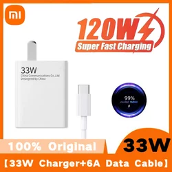 Xiaomi Original 33W Charger Adapter Turbo Fast Charge Usb Type-C Cable For Xiaomi Poco X5 X4 M5S X3 Pro Redmi Note 12 13 12R 13R