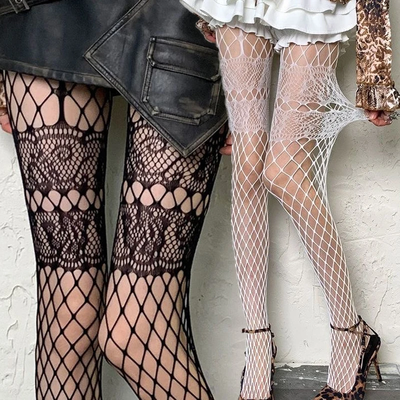 

Japanese Lolita Fishnet Tights Women Kawaii JK Uniform Stockings Hollow Out Mesh Pantyhose Hosiery Cosplay Costume Accessories