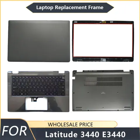 NEW For Dell Latitude 3440 E3440 Black Laptop LCD Back Cover/Front Bezel/Hinges/Palmrest/Bottom Case/keyboard