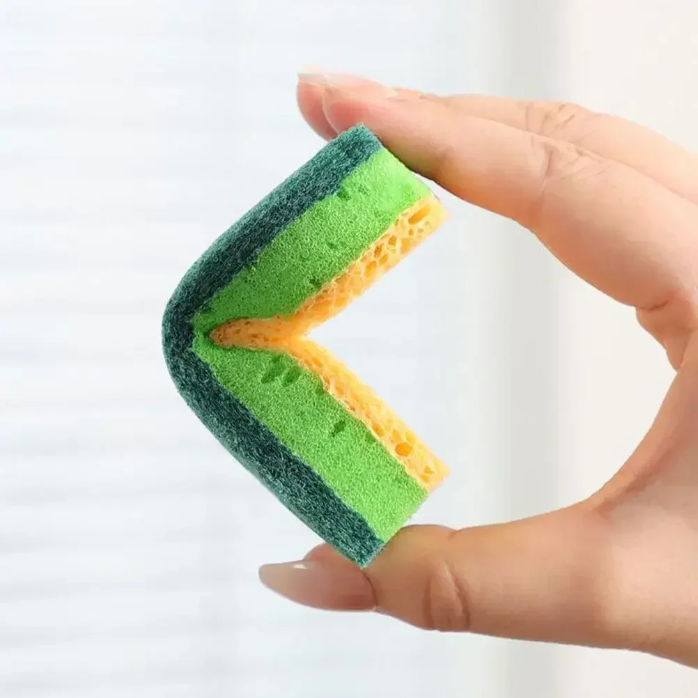 1/2/6Pcs Dish Sponge Premium Material Double-Sided Kitchen Cleaning Scrub Pads Multi-Purpose for Dishes Pans Sink Stove Bathroom