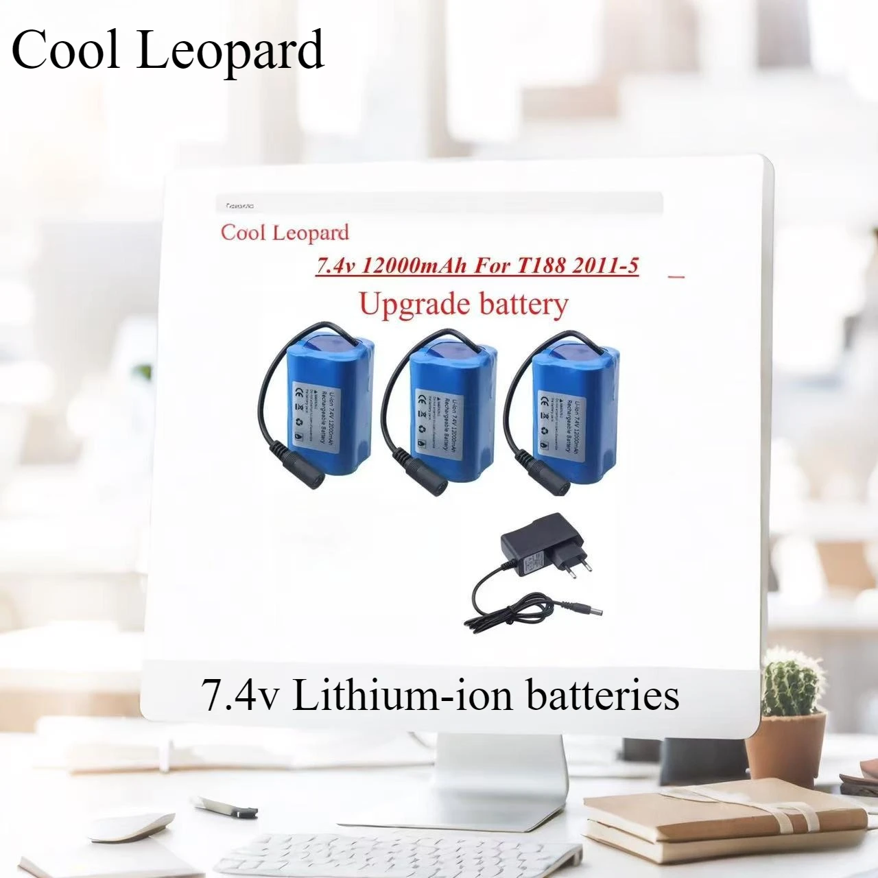 

7.4V 12000mAh Battery with USB Charger For T188 T888 2011-5 V007 C18 H18 Remote Control RC Fishing Bait Boat Spare Battery Parts