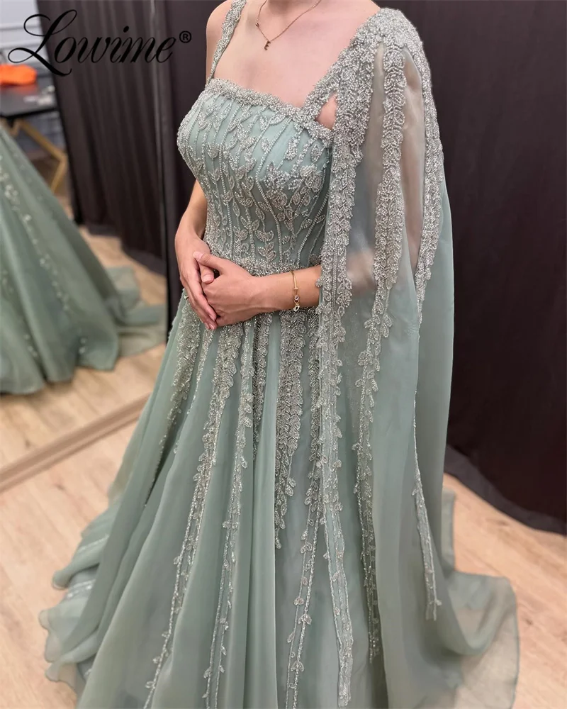 Dubai Arabic Prom Dress 2024 Aso Ebi Beads Floral A Line Formal Party Second Reception Engagement Gowns Women Evening Dresses