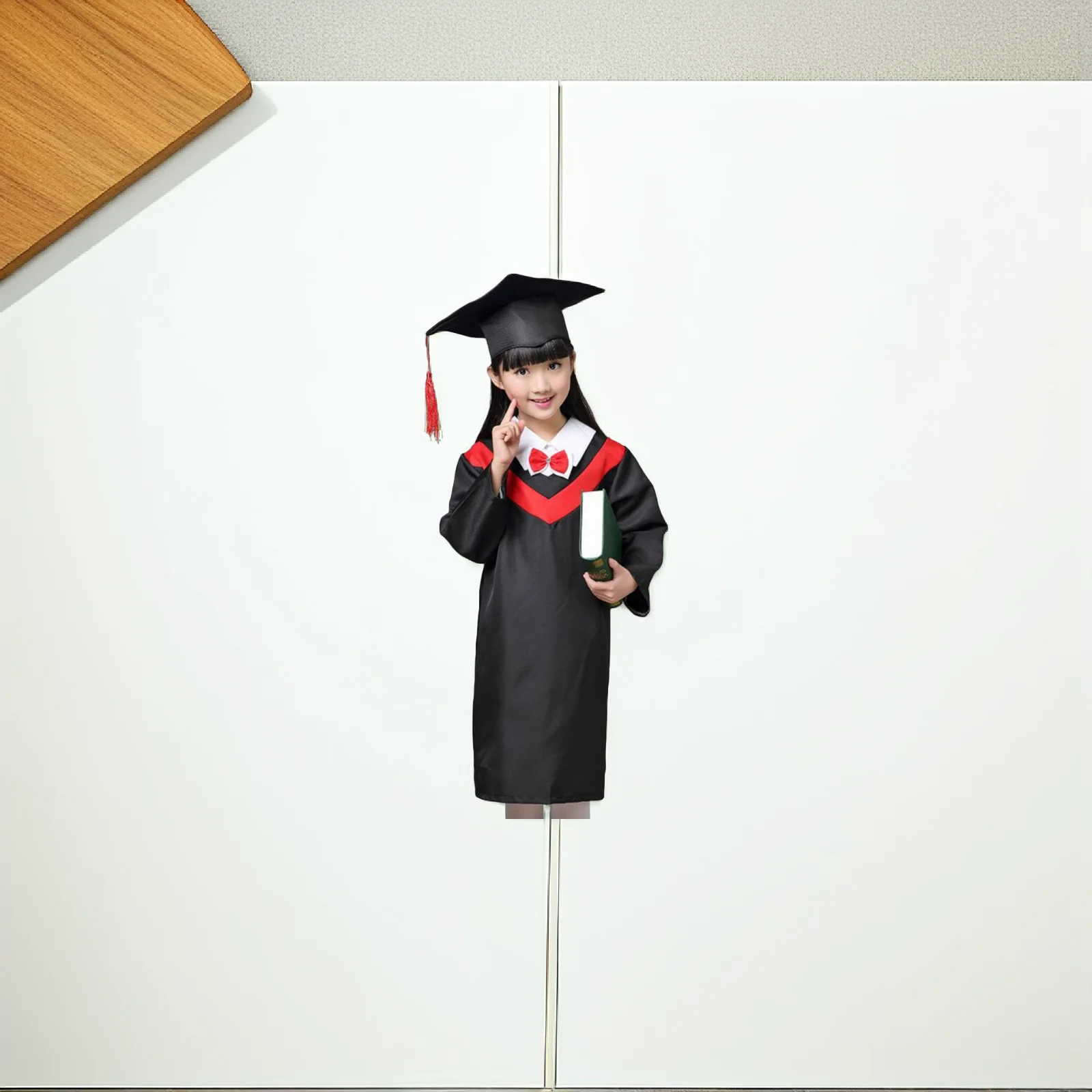

Graduation Gown Cap Height 150cm Comfortable Washable Durable School Uniforms Bachelor Cloak Robe Gown Cosplay