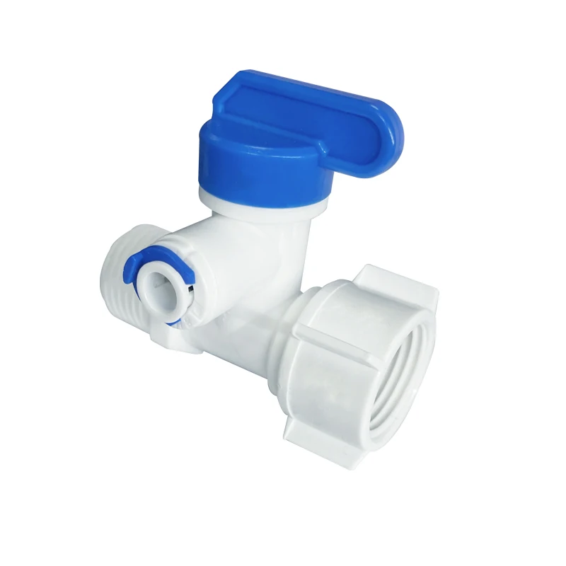 1/2\'\' Thread to 1/4 3/8 Tube Water Adapter RO Feed Ball Valve Faucet Water Filter Reverse Osmosis System for Water Purifier Tap