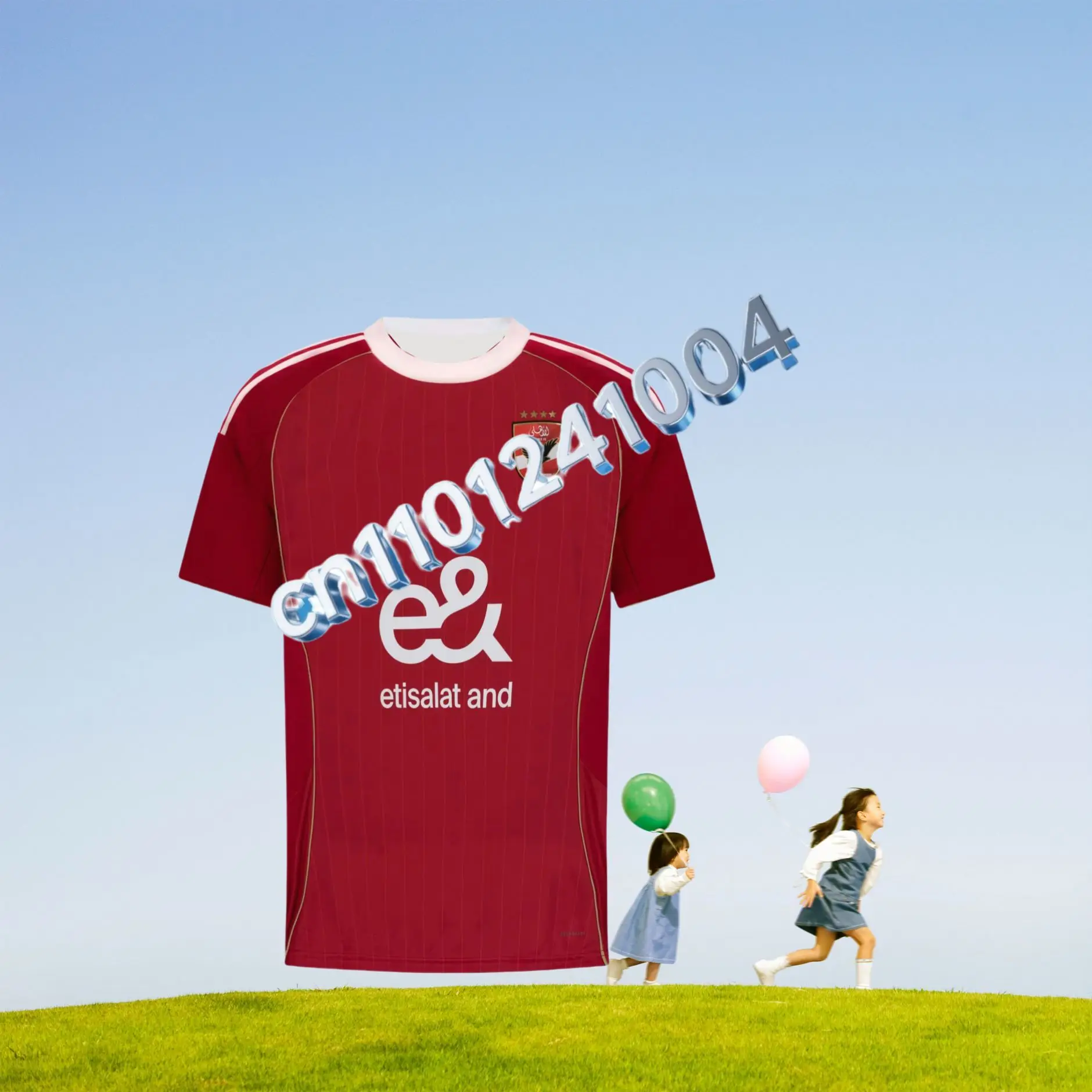 

Лето 2025 г., футболка Al Ahly Home из джерси с 3D принтом, спортивная быстросохнущая футбольная футболка для отдыха и взрослых и детей, такая же