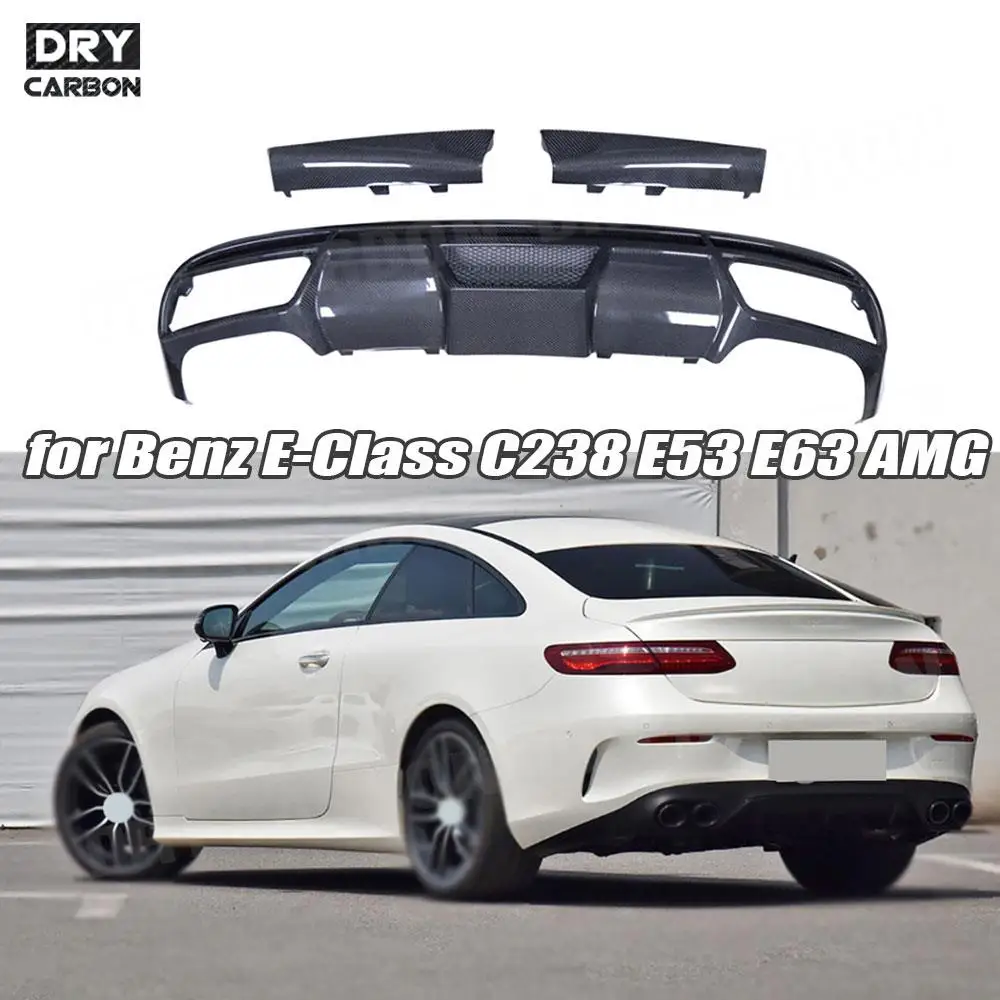 Car Accessories For Mercedes Benz E Class C238 Coupe E53 E63 AMG 2017-2022 Rear Bumper Diffuser Splitters Flaps Spoiler Bodykits