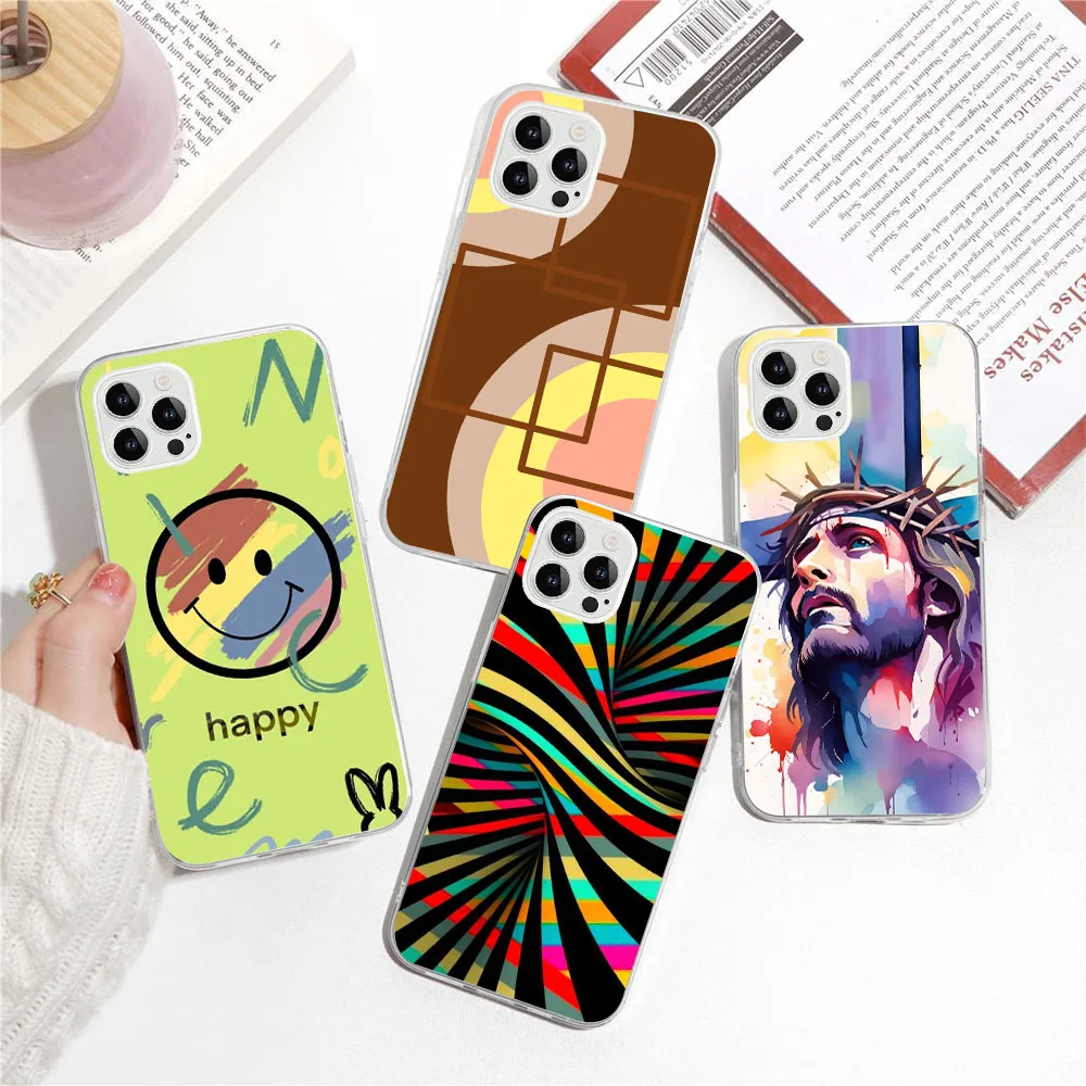 SK-1 Abstract art Silicone Case For Tecno POP 4 AIR 5 5P Camon 15 16 17 17P 18 18T 18P 18i 19 Premier Neo Pro