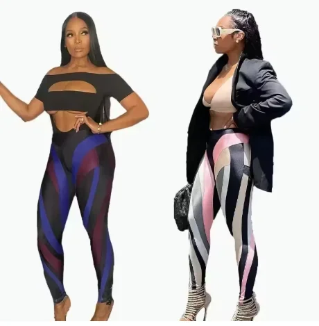 Leggings moulants de Fitness pour femmes, nouveau Type de levage des hanches, imprimé panneaux, sans couture, taille haute, pantalon de sport extensible à rayures, 2024