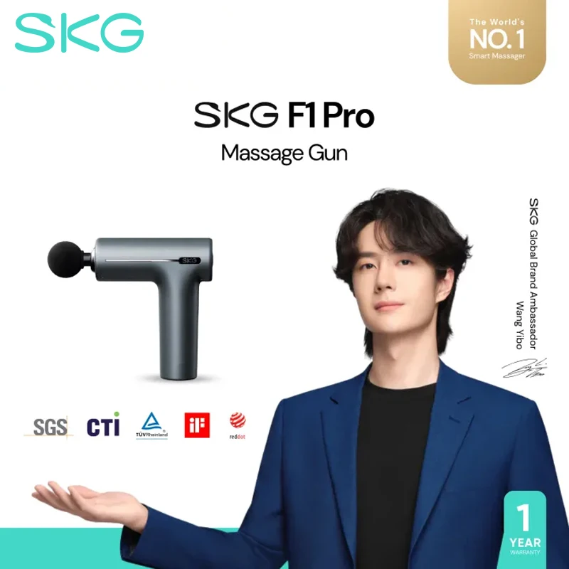 skg-f1-pro-mini-deep-tissue-massage-gun-low-noise-4-silicone-heads-portable-rechargeable-muscle-relax-fascia-gun
